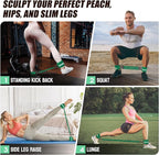 Ankle Resistance Bands with Cuffs, Ankle Weights Bands for Working Out, Women Leg and Glutes Workout Equipment, Exercise Bands for Kickbacks, Butt and Booty Trainer, Home Gym Fitness Equipment