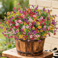 Artificial Fake Flowers Plants for Outdoor Spring Summer Decor, 12 Bundles Faux Silk Flowers for Outdoor Outside Planter Colorful Daisy UV Resistant Look Real for Front Door Porch Patio Yard