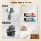 Nicetree Hat Racks for Baseball Caps Wall - Metal Hat Organizer for 48 Baseball Caps Holder, 2 Pack Hat Storage Organizer for Closet, Bedroom, Living Room Grey