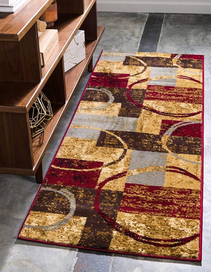 Unique Loom Barista Collection Area Rug - Kouillou (2' x 8' Runner, Multi/ Brown)