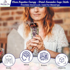 Lavender with White Sage - Bholi Sage Plus Sage Incense Sticks for Cleansing Negative Energy, Sage Sticks for House Cleansing - Lavender with White Sage Smudge Sticks Pack of 4