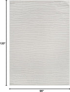 Modern Micro Loop Indoor Area Rugs for Living Room Bedroom Kitchen Geometric Pebble White 8x10 Luxury Durable Low and High Pile Non-Shedding Stain Resistant Soft Area Carpet 8 x 10