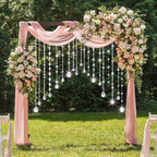 Soulchen 24 Pcs 20 Inch Clear Acrylic Crystal Garland Strands Large Hanging Chandelier Bead Chain String Wedding Icicle Drop Ornaments for Wedding Party Decor