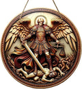 St. Michael San Miguel Arcangel Wall Pediments Home Decor Door Sign Plaques Hanging Pendant Decorations Batter Guard Angel Christian Religious Ornaments (P)