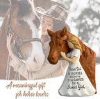 Girl and Horse Figurine – Horse and Girl Figurine, Equestrian Women Gifts, Gift for Horses Girls, Horses Lover Gifts for Girls, Equestrian Themed Gift for Women
