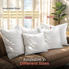 Utopia Bedding 26x26 Pillow Inserts, Set of 2, White – Indoor Decorative Throw Pillows for Bed, Sofa & Couch – Soft, Supportive & Fluffy Cushion Inserts