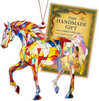 Christmas Ornaments 2026, Horse Ornament with Colorful Design, Horse Ornament for Christmas Tree, for Animal Lovers, Gifts for Horse Lovers, Artistic Tree Ornaments for Festive Decoration