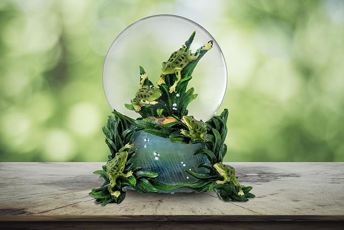 100MM Frogs Playing Musical Water Globe by The San Francisco Music Box Company