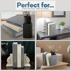 Faux Book Storage Box Set (Set of 3) – Decorative Faux Books with Hidden Storage for Coffee Table Decor, Bookshelf or Mantle – Linen Decorative Book Boxes – Aesthetic Decor for Homes