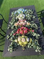H&S BRIDAL Wedding Arch Flowers, 30 Inch Rustic Artificial Floral Swag for Door Lintel, Green Leaves Rose Peony Sunflowers Table Centerpieces Home Decoration