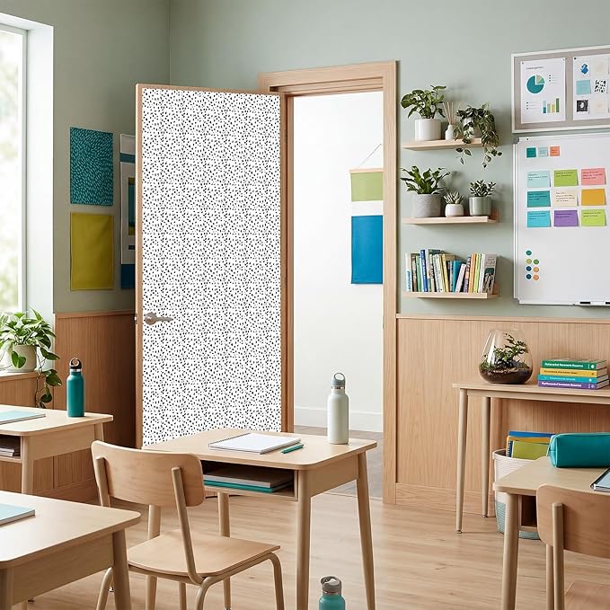 Hahafelt 1.3x39 ft Fabric Bulletin Board Roll Dalmatian Bulletin Board Spotted Dog Non-Woven Reusable Waterproof Erasable Wrinkle Resistant Fabric Roll for Background Decor DIY Craft