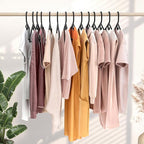 NEATERIZE Thick Heavy Duty Hangers - Black Plastic Clothes Hangers 38 Pack - Great for Coat Hanger, Jackets Jeans & Suit Hanger for Closet - New Apartment Essentials Percheros Ganchos para Colgar Ropa