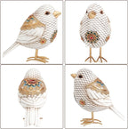 Bird Figuriens for Home Decor Accents,Boho Bird Statue Sculpture for Shelf Decor,Birds Decorations for Home Table Bookshelf Mantels Office,Vintage Animal Decor,Decorative Birds Gifts for Women