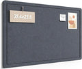 Fluxynara Bulletin Board,35.4" x 23.6" Cork Board Alternative with 12 Safe Removable Adhesive Tabs, Foldable Felt Pin Board for Home Office, Classroom, Bedroom,Entryway for Walls—Navy Blue