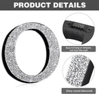 Qunclay 5.7" Silver Crystal Diamond Bling Letters Crushed Diamond Decoration Wooden Glitter Letter with Screw and Hooks Rhinestone Gift for Wedding Y2k Mcbling Bedroom Wall Decor (Letter O)