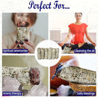 White Sage Sticks Pack of 6, Sage Smudge Kit 4'' Long Dried Sage Sticks for Meditation, Smudging and Cleansing, Getting Rid of Negative Energy, Sustainably Grown California Sage