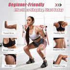 Upgraded Pilates Bar Kit with Resistance Bands Natural Latex for Women & Men, Heavy-Duty Stainless Steel Multifunctional Yoga Pilates Stick for Home Gym Exercise Fitness Equipment Full-Body Workouts
