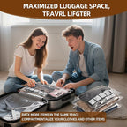 12 Pack Travel Vacuum Bags for Clothing,Compression Seal Packing Cubes for Suitcase Backpack,Vacuum Seal Bags for Clothing,Carry-on Size Space Saver Storage Bags 80% for Travel & Home（No pump）