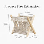 Woven Magazine Rack & Boho Basket Foldable Living Room & Bedroom Storage & Decor 2-in-1