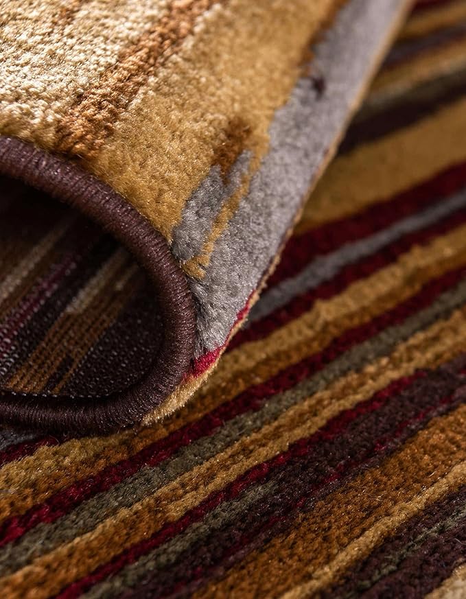 Unique Loom Barista Collection Area Rug - Icatu (6' 1" Octagon, Beige/Brown)