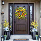 Spring Wreaths for Front Door 24 Inch,Spring Summer Wreath with Colorful Tulip,Eucalyptus and Ferns,Tulip Wreath for Indoor Outdoor Farmhouse Home Porch Wall Decor