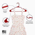 Plastic Hangers 50 Pack - Space Saving Clothes Hangers, Made in USA, Durable & Strong Plastic Shirt & Coat Hanger with Notches & Shoulder Grooves, Non-Slip Clothing Hangers | Red Engine