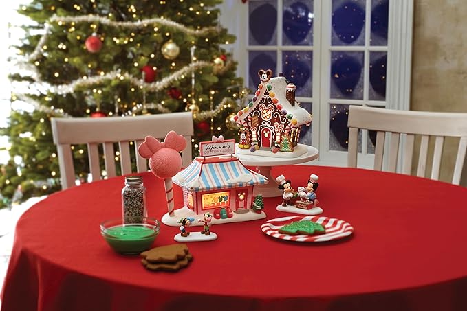 Department 56 Disney Village Minnie Mouse Cotton Candy Shop Lit Building, 7.56 Inch, Multicolor