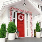 Easter Wreath Garland Hanger for Front Door , Adjustable Fits 18"- 51" Door Widths , Heavy-Duty Valentine Daily Decoration Holder for Wreaths, Lights & More , No Screws, Drilling, No Damage Door