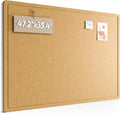 Fluxynara Large Bulletin Board, 47.2" x 35.4" Cork Board Alternative with 24 Safe Removable Adhesive Tabs, Foldable Felt Pin Board for Home Office, Classroom, Bedroom,Entryway for Walls—Mustard Yellow