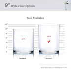WGV Cylinder Vase, Width 9", Height 12", Clear Wide Large Diameter Flower Glassware, Floral Container, Planter Terrarium for Wedding Party Event, Home Accent Decor, 1 Piece