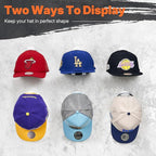 HOUSE DAY Adhesive Hat Hooks for Wall 16 Pack, Strong Hat Rack for Baseball Cap Display Organizer, Hats Hangers Holder for Wall, Door, Closet, No Drilling, Translucent