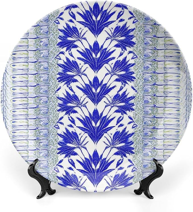 Blue And White Cairo Vintage Plates for Display Chinoiserie Blue And White Flowers Club Art Decoration Supplies Farmhouse Home Holiday Party Decorations Personalized Gifts for Men Women Anniversary