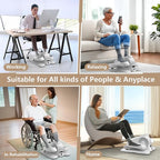 Under Desk Oval Exercise Machine Electric Oval Leg Exerciser Seen on TV 12 Speed Foot Exerciser for Seniors Portable Mini Seat Pedal Exerciser for Home Office