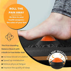 Trobing Standing Desk Mat Balance Board with Rollerball, Wooden Wobble Anti Fatigue Mat Balance Board for Standing Desk, Home Office Non-Slip Comfort Floor Mat to Relieve Foot, Knee, and Back Pain