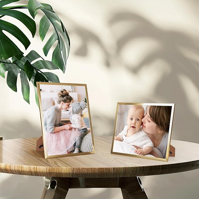 Giftgarden 8.5x11 Picture Frame Set of 18, Multi 8.5 by 11 Certificate Frames Bulk for Award Diploma Document office Wall or Tabletop Display, Gold