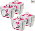 Life Story 6 Liter Plastic Storage Container Set, Stackable Shoe, Accessory, and Home Closet Organizational Tote Bins with Secure Lids, 40 Pack, Clear
