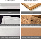 Large Bulletin Board - Foldable 24x18 Inches Cork Board Alternative, Self-Adhesive Felt Bulletin Board for Wall, Home Office Classroom Decor