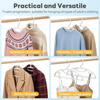 HOUSE DAY Plastic Clothes Hangers 36 Pack, Sweater Hangers No Shoulder Bump, Thick Heavy Duty Coat Hanger for Closet, White Wide Hanger with Non-Slip Hook for Sweaters, Suits, Dresses, Jackets, Pants