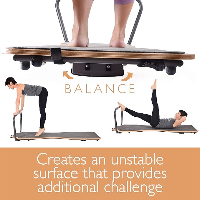 Stamina Juvo Board - Balance Board - Slant Board for Yoga, Pilates, Stand Up Paddle, Surf Training & Balance Training with Workout Videos Included