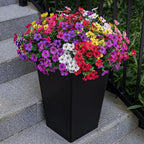 Lnoicy 20 Bundles Artificial Flowers for Outdoor Fake Plants for Spring Decoration,Faux Eucalyptus Flowers for Planter UV Resistant Lifelike for Home Porch Garden（7 Color）