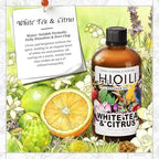 HIQILI White Tea & Citrus Diffuser Oil, Hotel Collection Scented Fragrance Oil for Ultrasonic Diffuser, Relaxing Aromatherapy, Home & Office - 3.38 Fl Oz