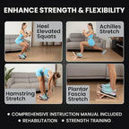 17″ Wide, Premium Portable Wooden Slant Board, Thicker Bottom, Squats & Calf Stretching – Professional Adjustable Calf Stretcher Slant Board, Exercise Guide & Bonus Muscle Roller, Physical Therapy