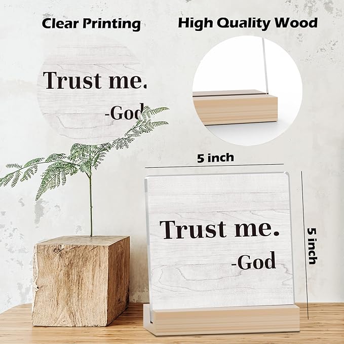 Farmhouse Decor, Acrylic Christian God Home Decorations, Aesthetic Entry Way Table Shelf Decor, Living Room Table Accessories, Boho Office Decorations For Work (09)