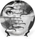 Lina Cavalieri Plate, Wall Decorative Plate, Mysterious Face Plate Wall Hanging Decoration,Including Bracket And Special Spring HooK, (Style-3, 8inch)