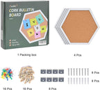 Facilife 4 Packs Cork Board,Corkboards for Wall,Small Cork Board Decorations,Cork Boards for Walls with Frame, Decorative for Office, School & Home
