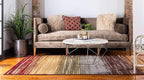 Unique Loom Barista Collection Area Rug - Mundo Nova (9' x 12' Rectangle, Beige/ Blue)