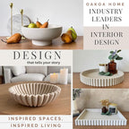 OAKOA Large Decorative Bowl for Home Decor - Purse Bowl Decor - Key Bowl for Entryway Table - Coffee Table Bowl - Organic Modern Home Decor