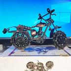 Tipmant Antique Vintage Motorcycle Model Retro Iron Metal Bicycle Vehicle Office Home Décor Room Desk Decoration Ornaments Handmade Handcrafts Collections