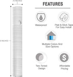 A&S Mezuzot Aluminum Mezuzah Case with 3D Painted Shin Design Easy Peel and Stick Judaica Door Mezuzah for Parchment Scroll (Grey/White, 6 Inches)