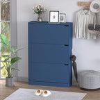 Shoe Cabinet with 3 Flip Drawers, Hidden Wood Shoe Cabinet,Freestanding Shoe Storage Cabinet for Entryway Hallway. 47.2" H*31.5" W*9.45" D